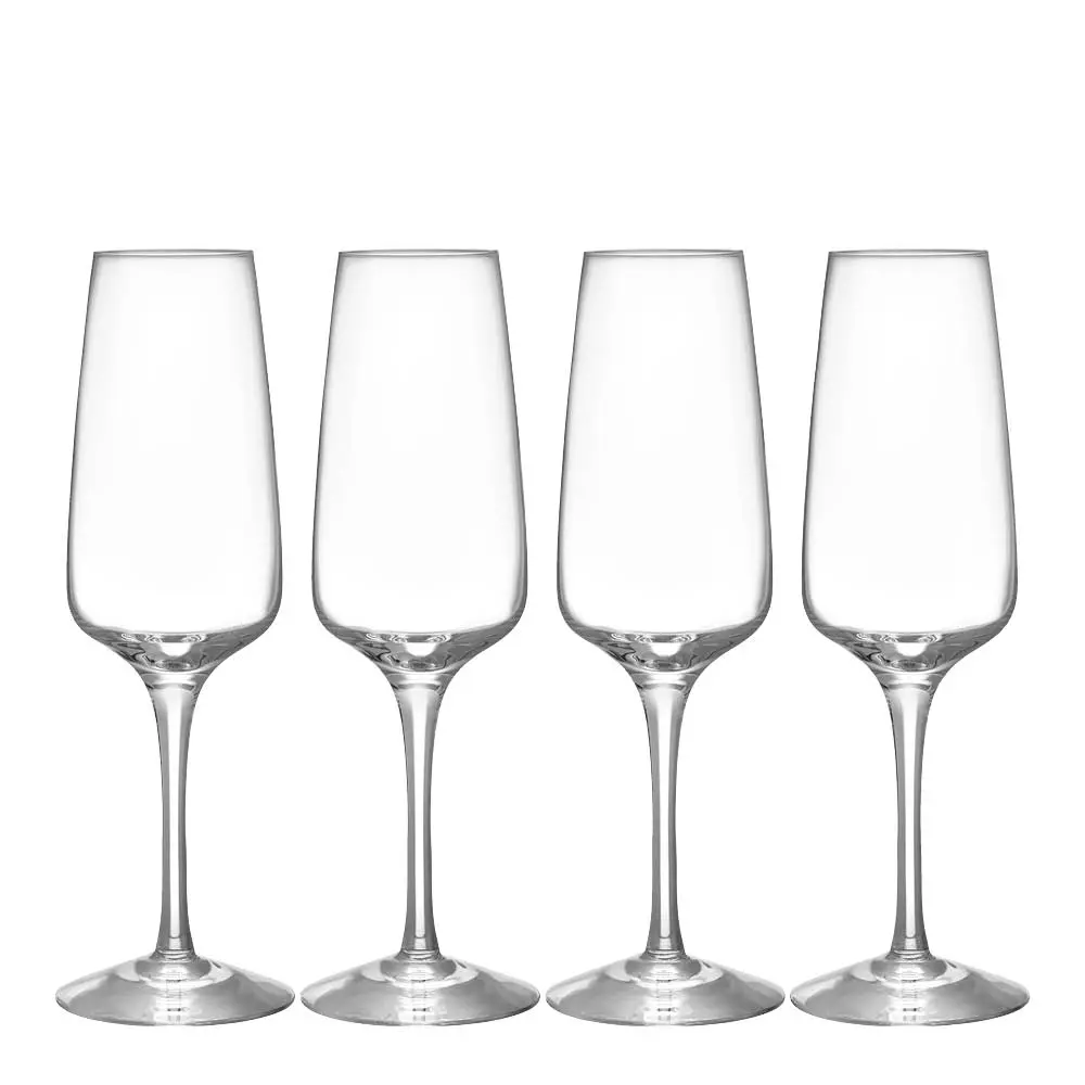 Pulse champagneglass 28 cl 4 stk klar