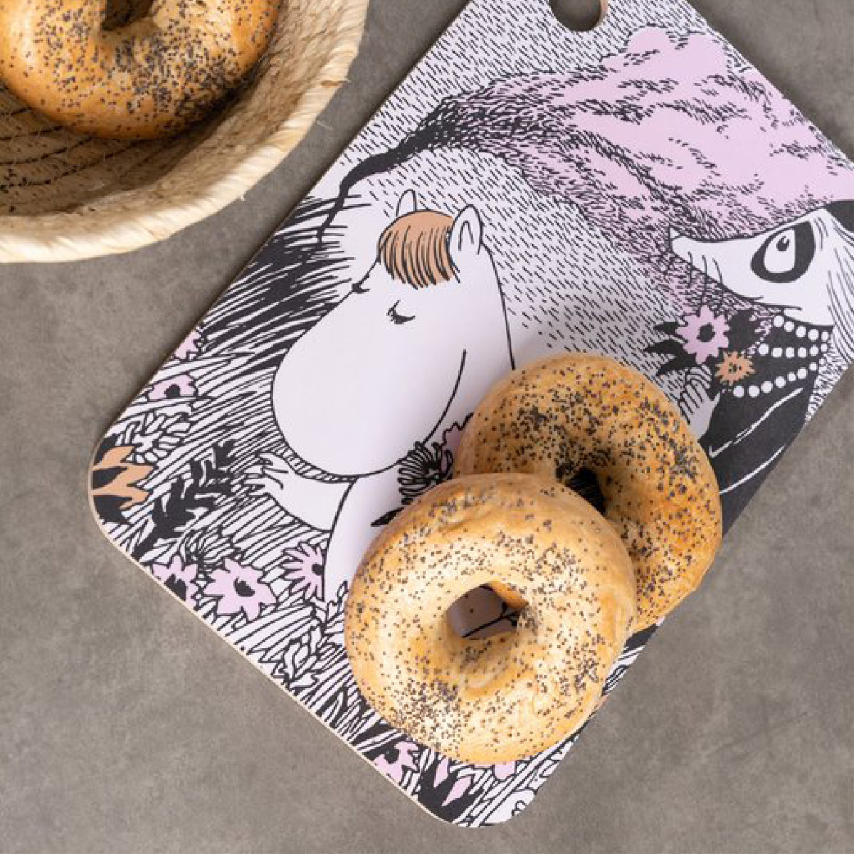 Muurla Mummi skjærefjøl/servertingsbrett 21x31 cm sommernatt