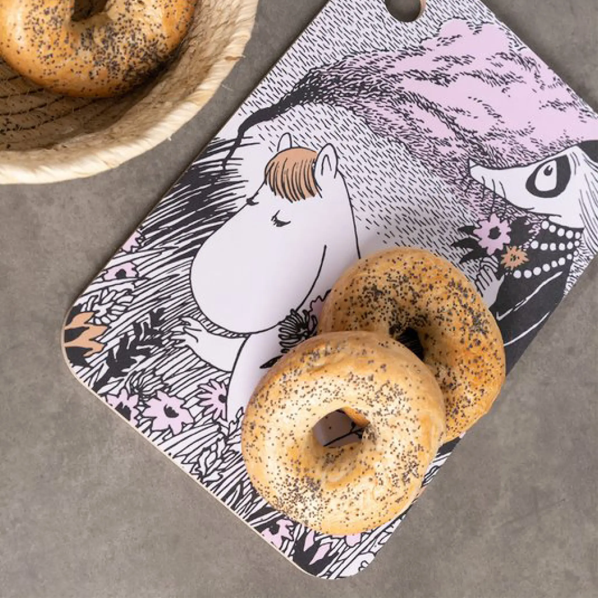 Muurla Mummi skjærefjøl/servertingsbrett 21x31 cm sommernatt