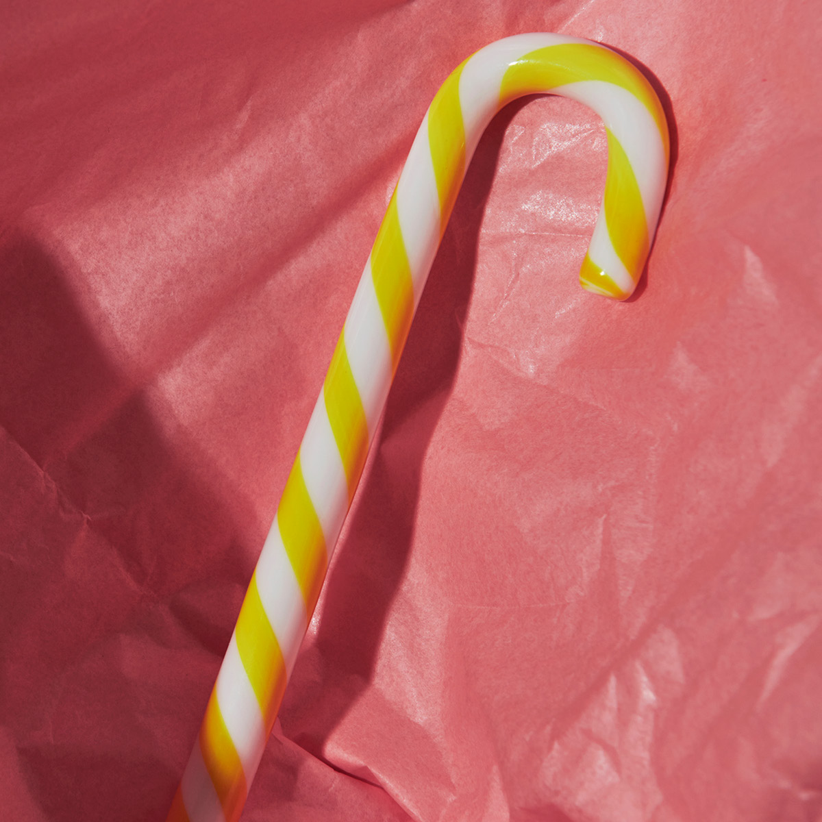 Kosta Boda Polka Joulukoriste lasi 17 cm Valkoinen/Keltainen