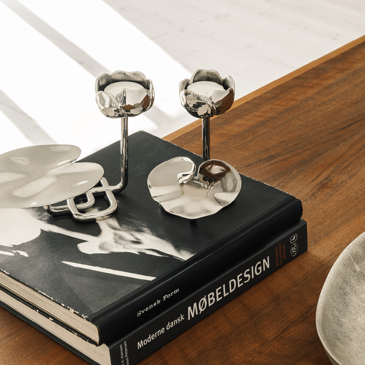 Hilke Ninfea No.2 NP lysestake 21 cm sølv