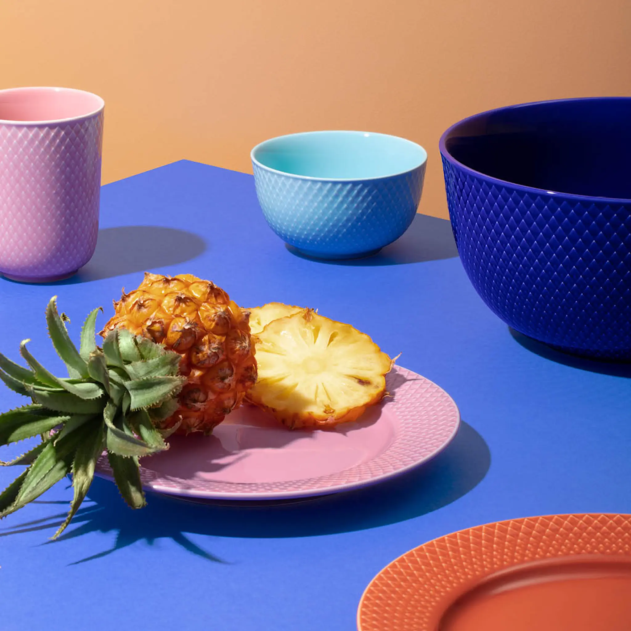 Lyngby Porcelæn Rhombe Color Skål 11 cm Turkos
