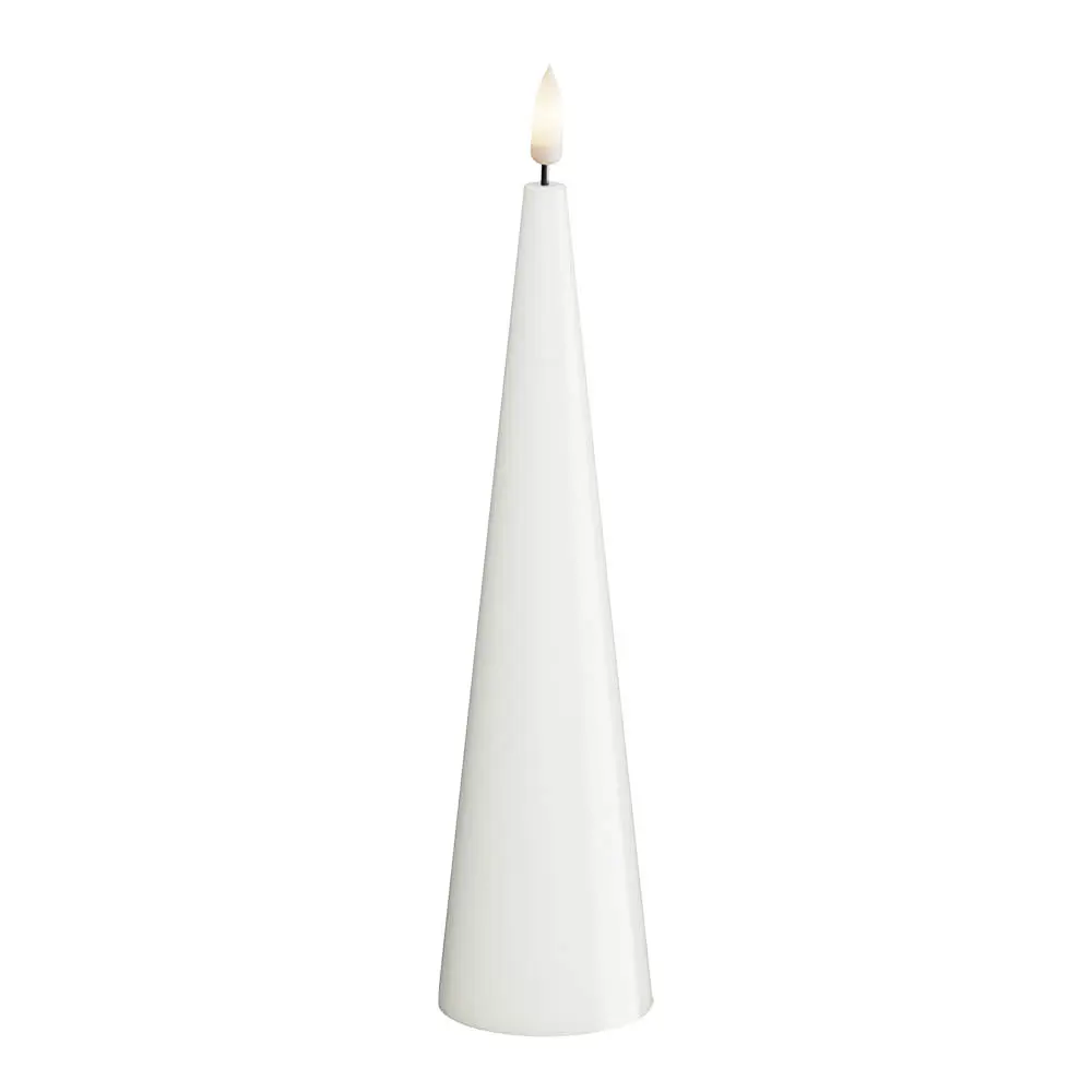 LED-kartiokynttilä 5 x 20 cm valkoinen