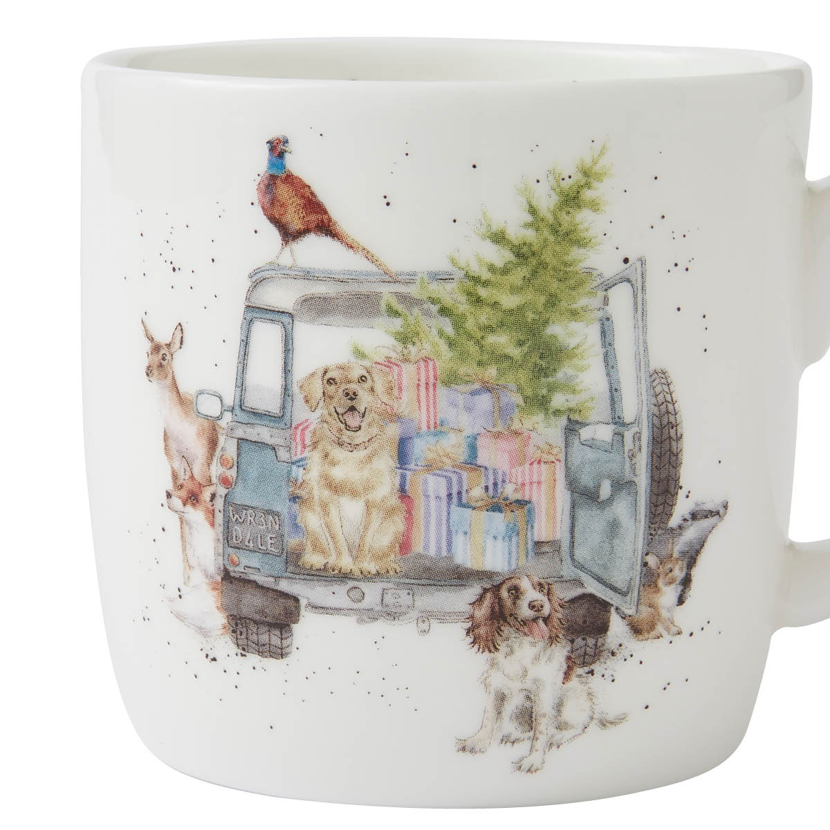 Wrendale Design Driving Home for Christmas mugg 31 cl hundmotiv
