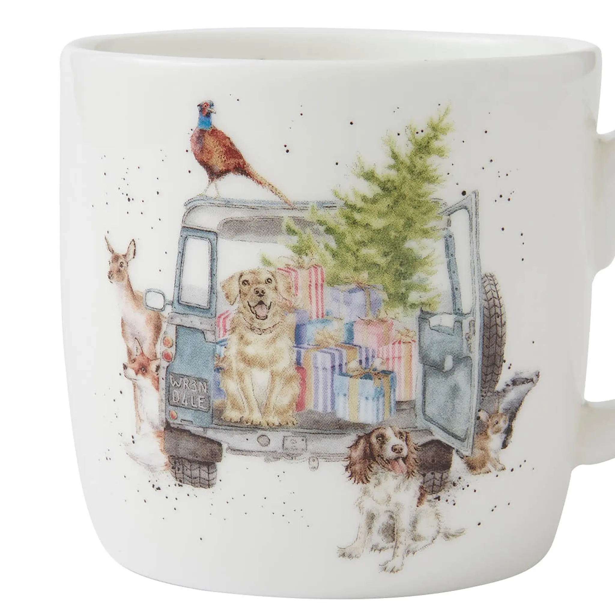 Wrendale Design Driving Home for Christmas mugg 31 cl hundmotiv