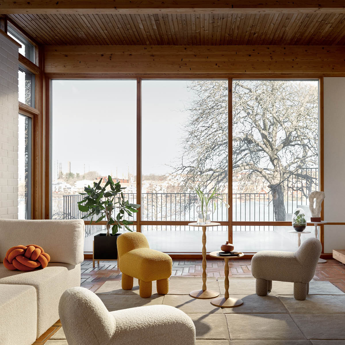 Design House Stockholm Pedestal bord piedestal justerbar höjd ek