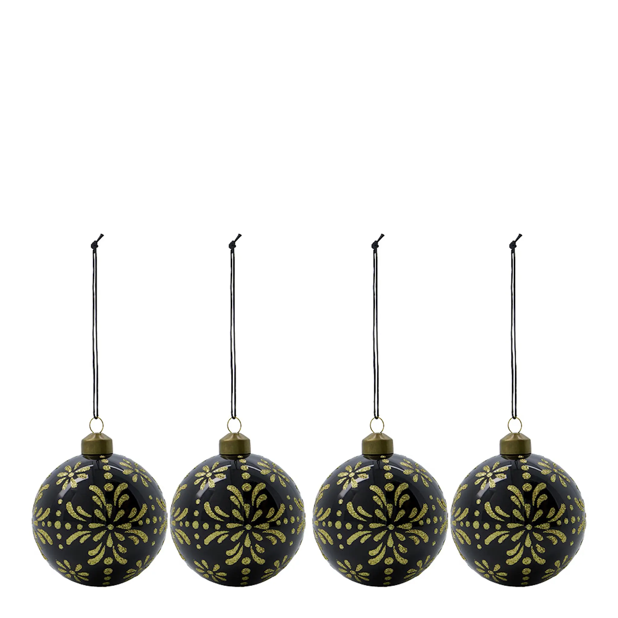House Doctor Mente julkulor 8 cm 4-pack svart