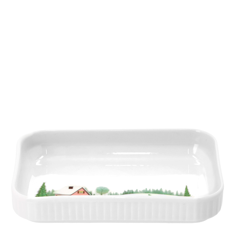 Pillivuyt Vinter fat rektangulært 18x12 cm Ildfast porselen hvit