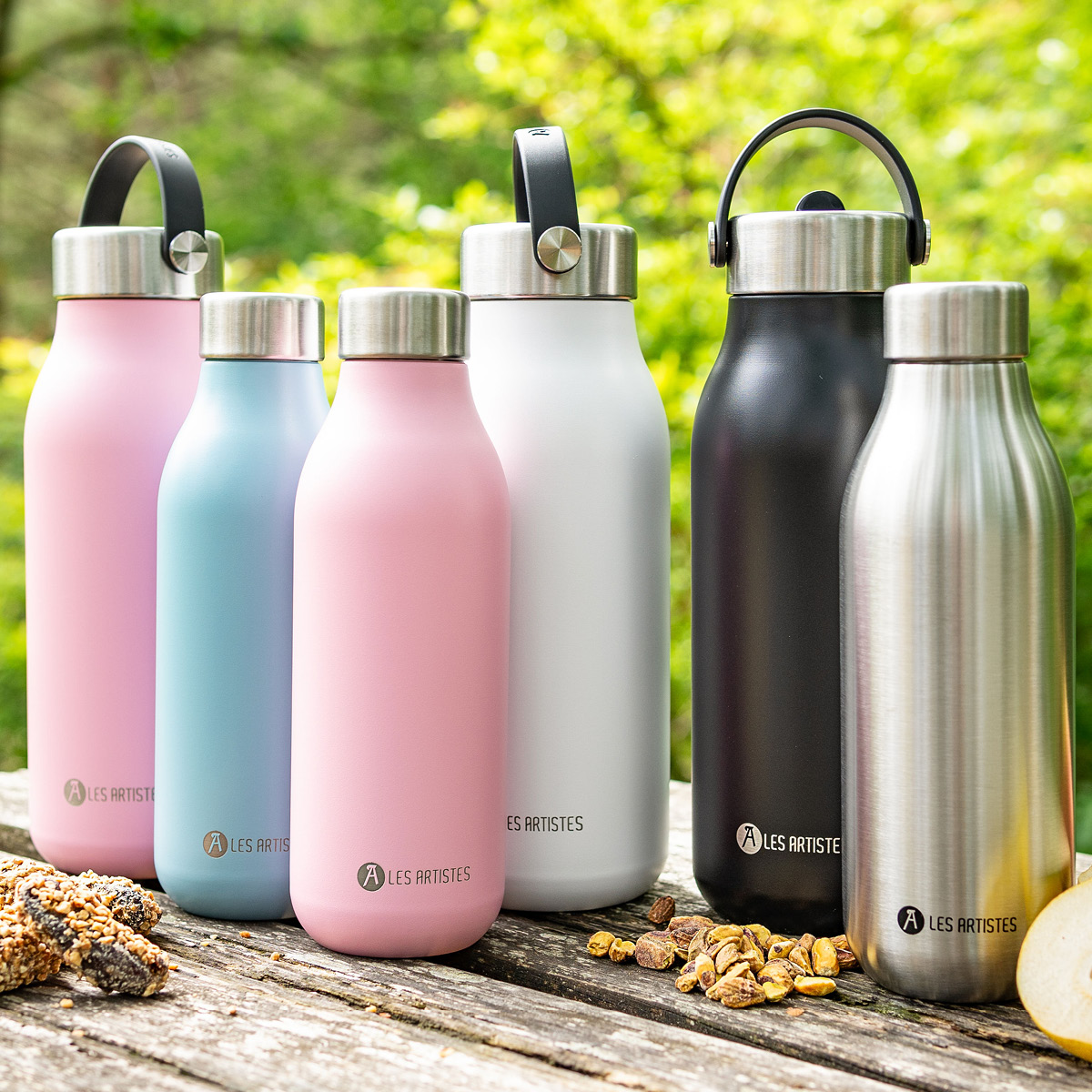 Les Artistes Bottle Up Termospullo 0,5 L Valkoinen/Vaaleansininen