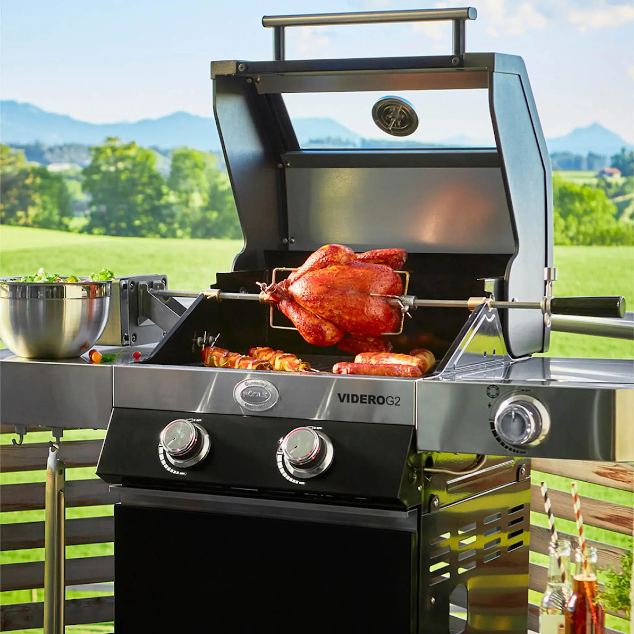 Rösle Videro G2/G3 rotisserie 62x13 cm rostfritt stål