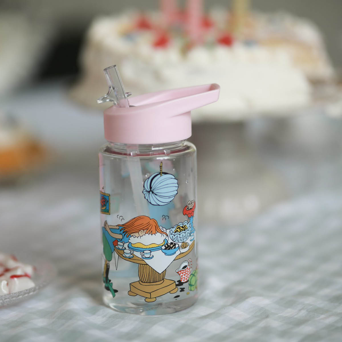 Rätt Start Pippi vattenflaska 0,5 L Födelsedag rosa