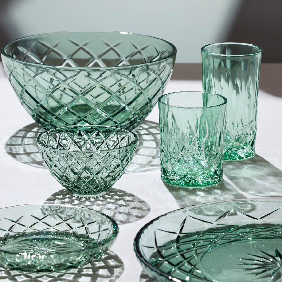 Lyngby Glas Sorrento Whiskyglass 32 cl 4 stk grønn