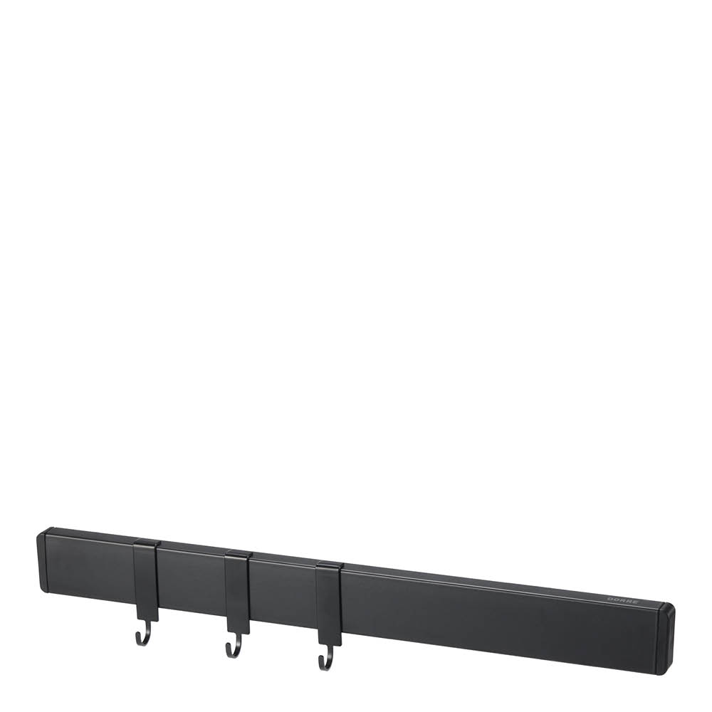 Dorre Maggie magnetlist med 3 krokar 40 cm svart