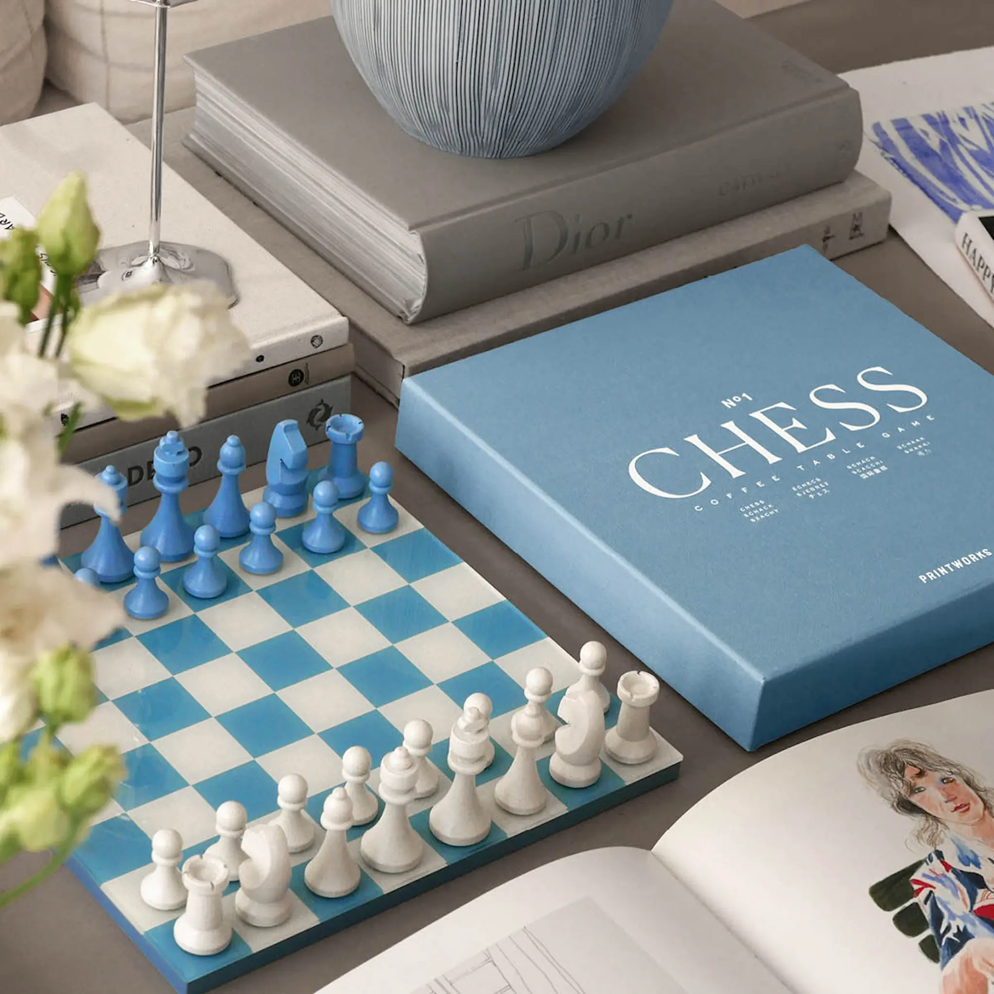 Printworks Classic Shakkipeli Dusty blue