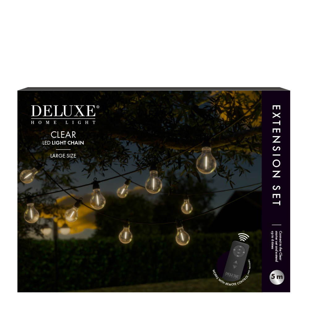 DeluxeHomeart LED Ljusslinga extra set large 5 m clear