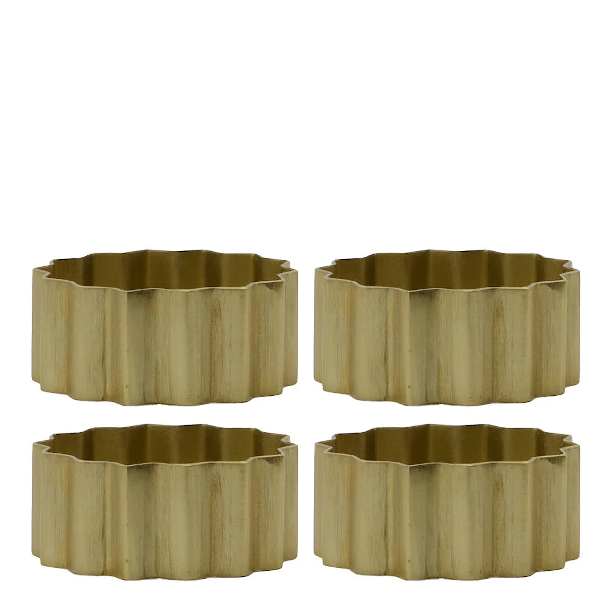 House Doctor Nello servettringar i järn 4-pack guld