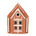 Pepparkakshus ljushus Kyrka LED 8,5 cm brun