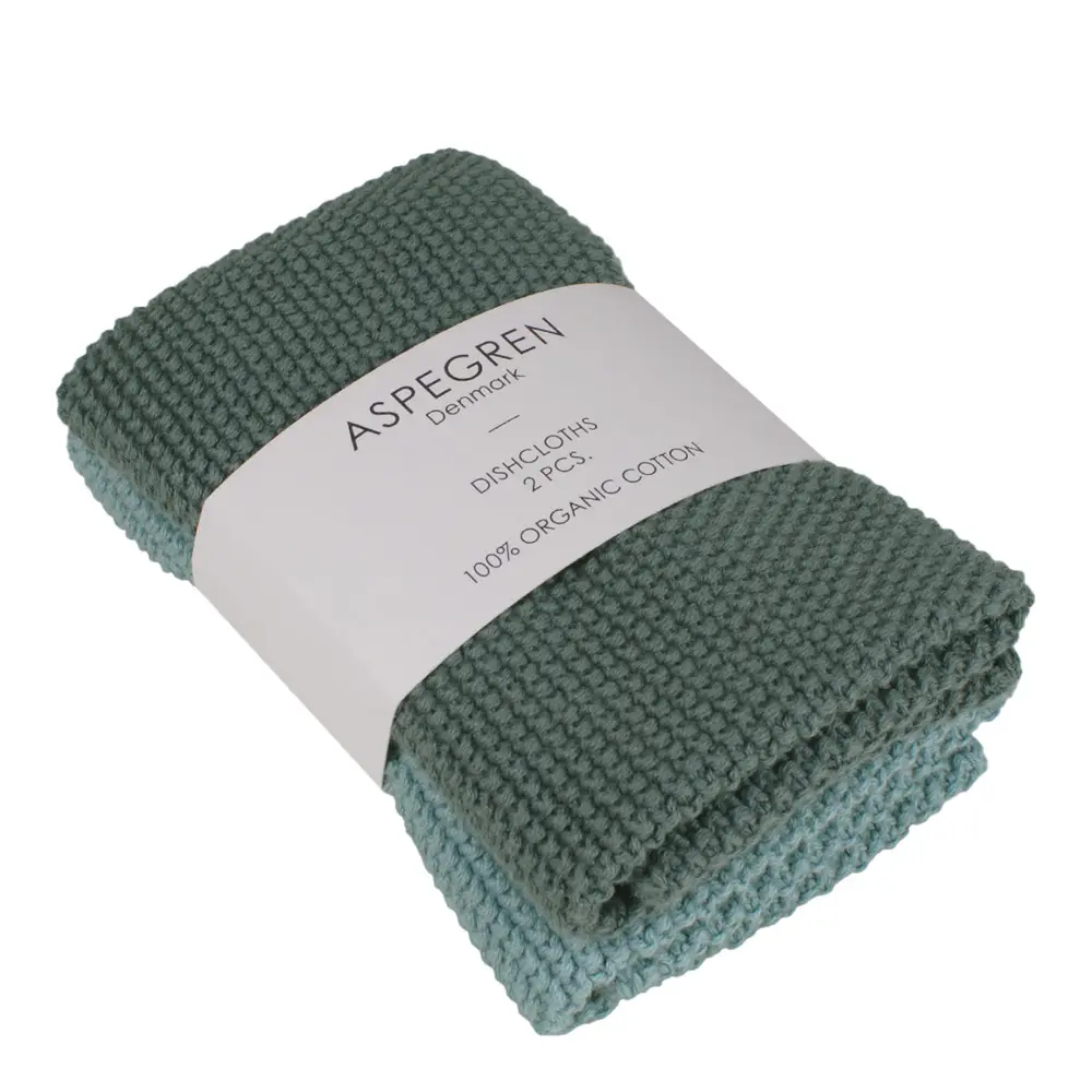 Solid Neulottu tiskirätti 26x26 cm 2 kpl Pine