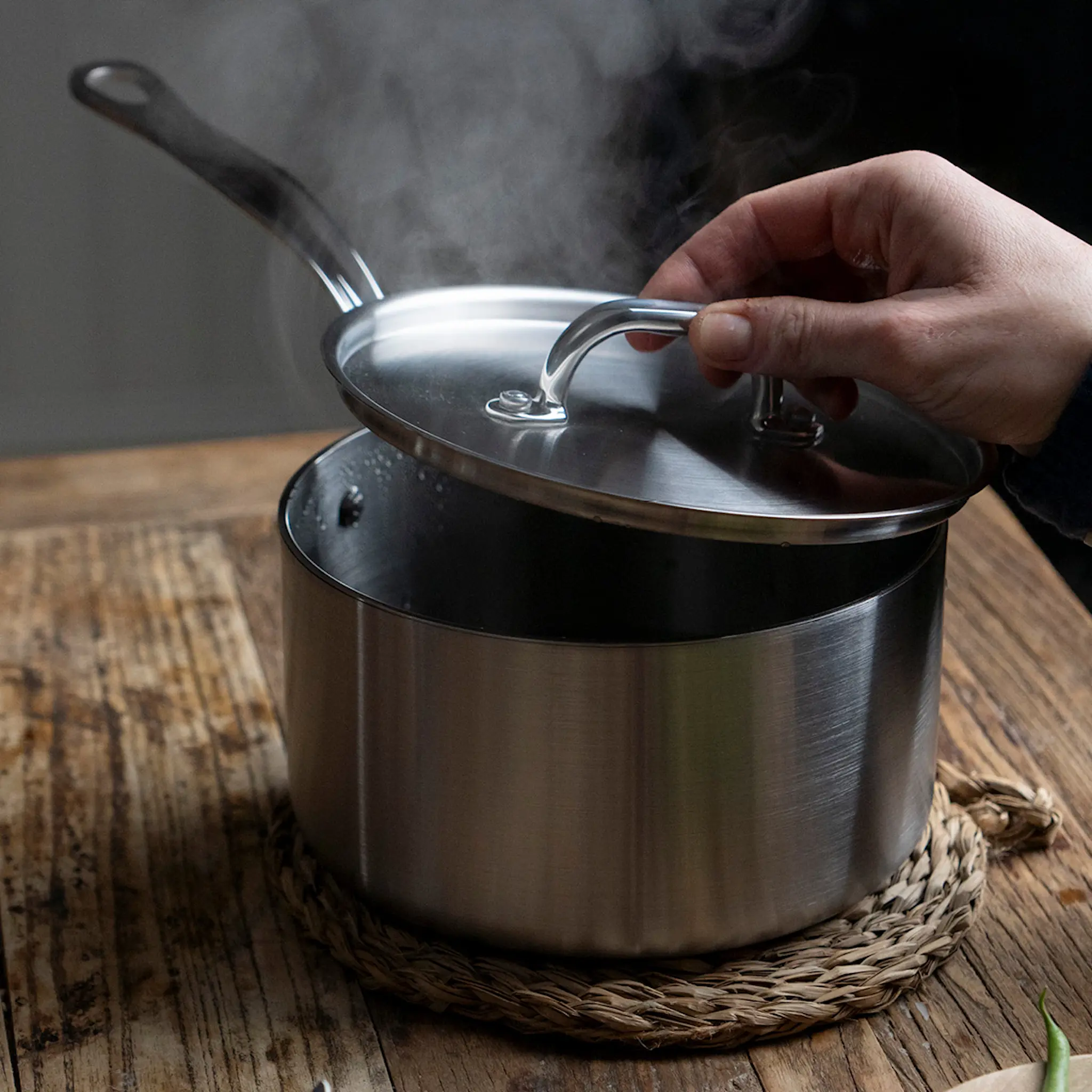 Samuel Groves Kasserolle med lokk 1,5L rustfritt stål