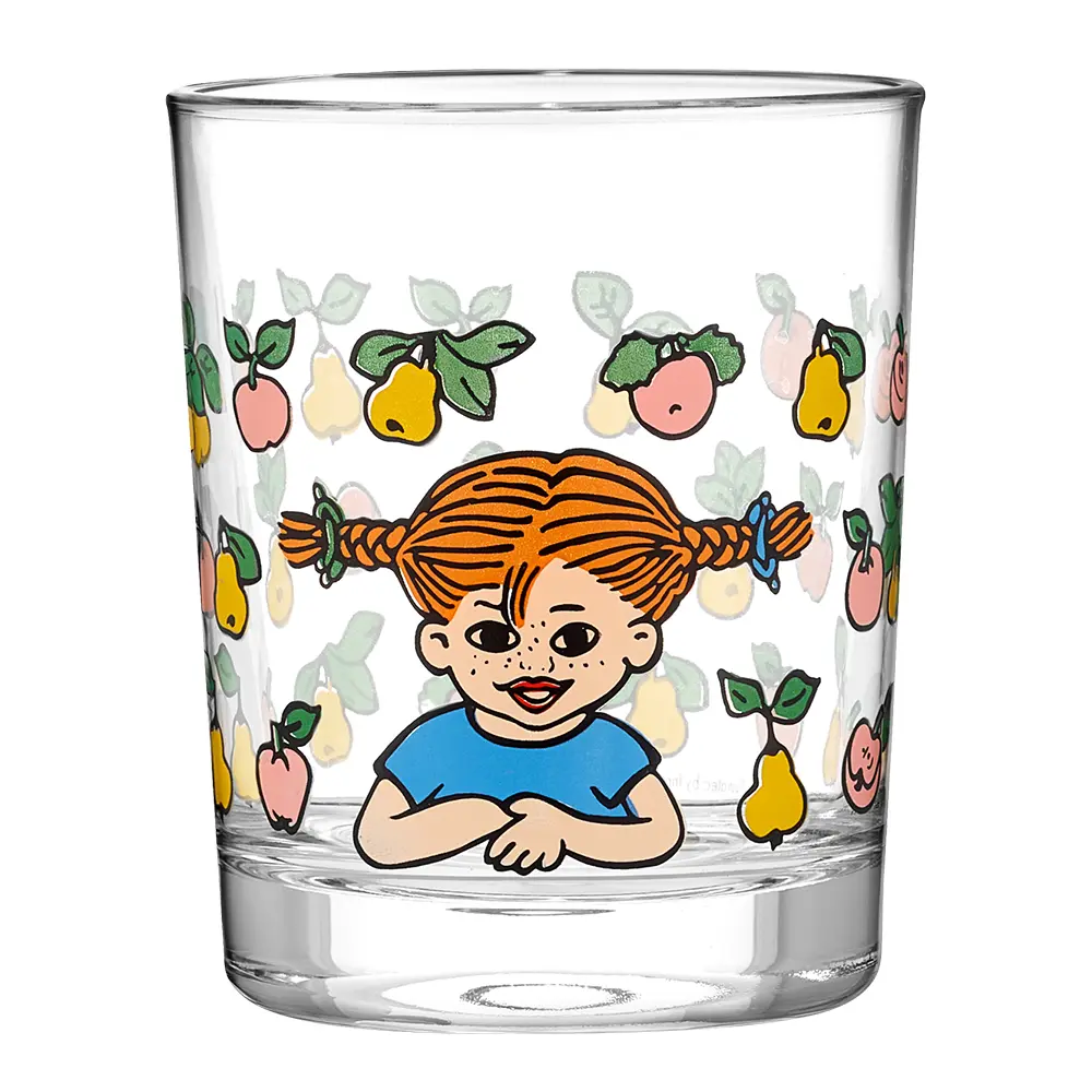 Peppi Pitkätossu Juomalasi hedelmät 20 cl Kirkas