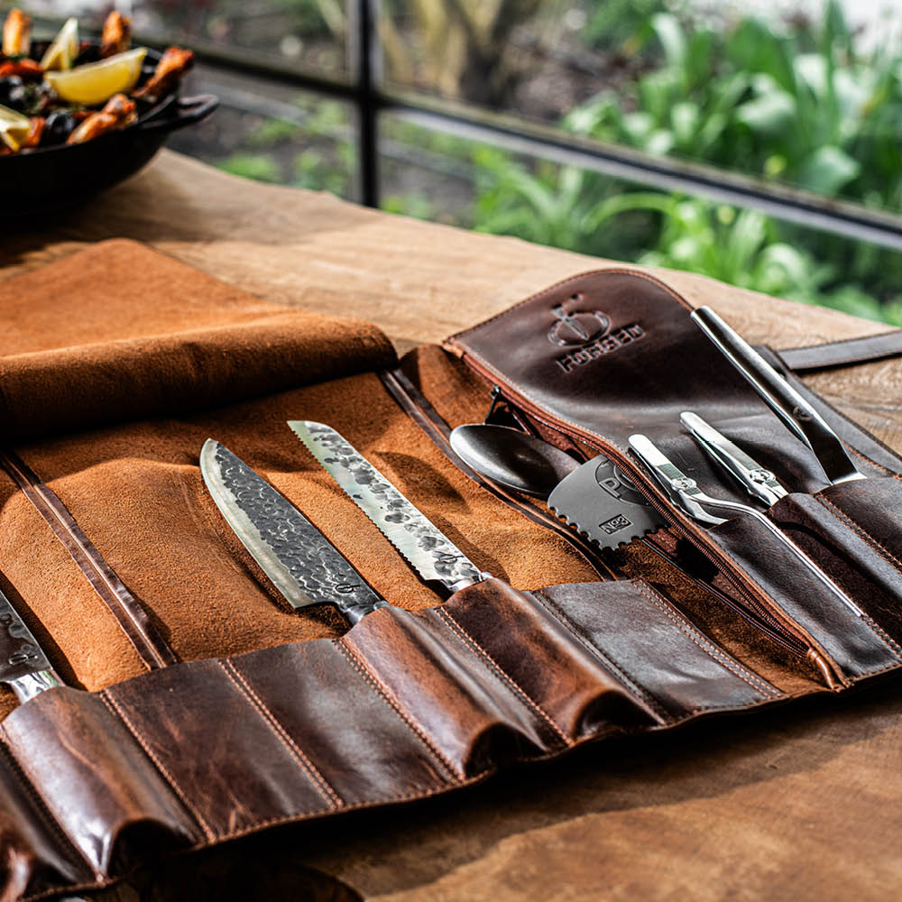 Forged Knivfodral för 8 knivar läder