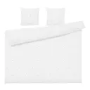 Daisy påslakanset 220x220 cm vit/ljusblå