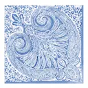 Paisley Medallion servett 33x33 cm 20-pack blå/vit