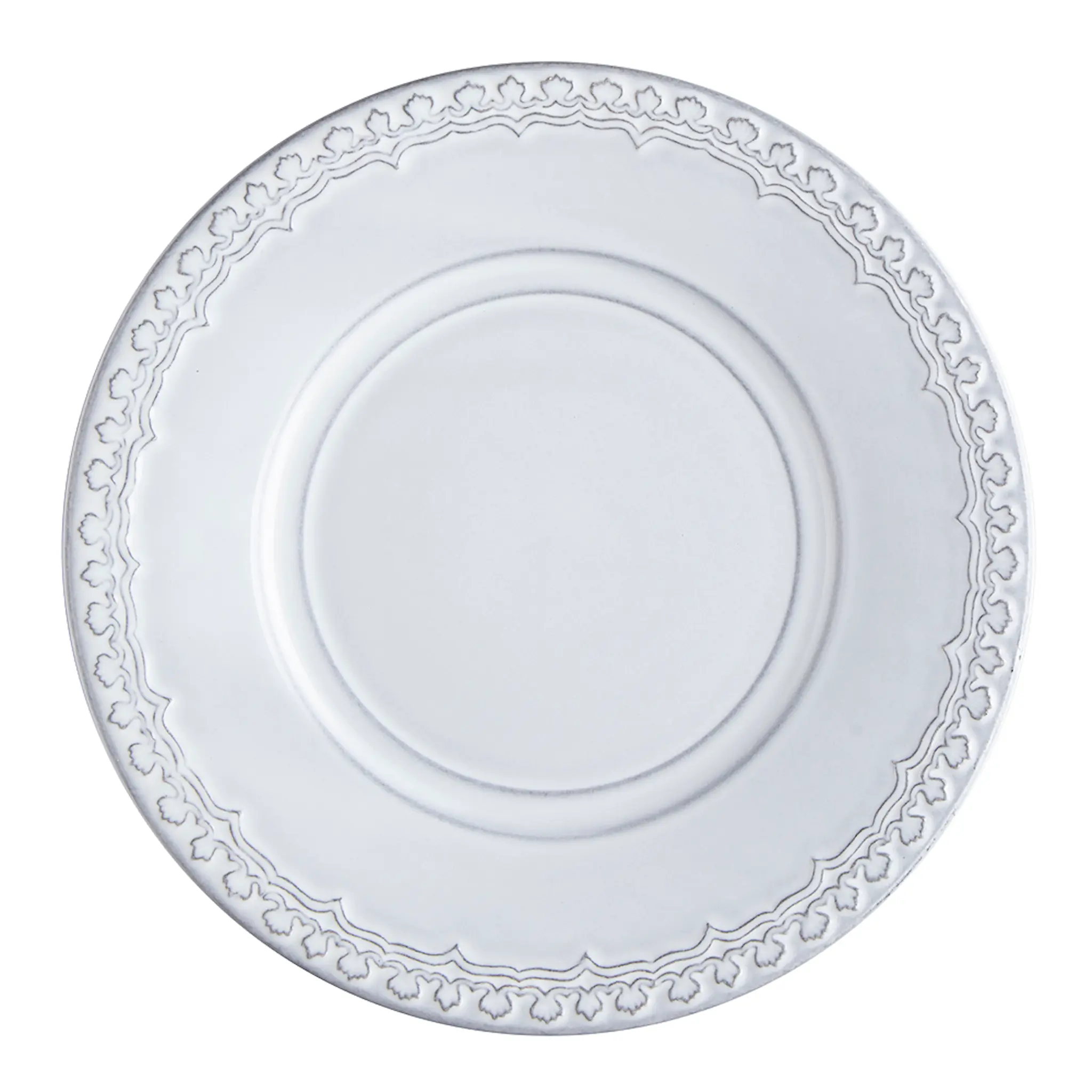 Bordallo Pinheiro Rua Nova Tallrik flat smal bård 22 cm Antikvit