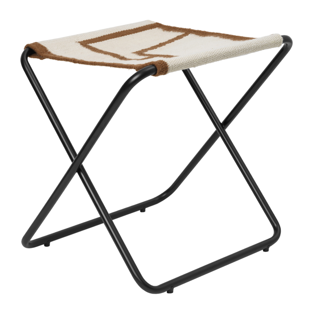 Ferm Living Dester Stool Hopfällbar Pall Svart med Form