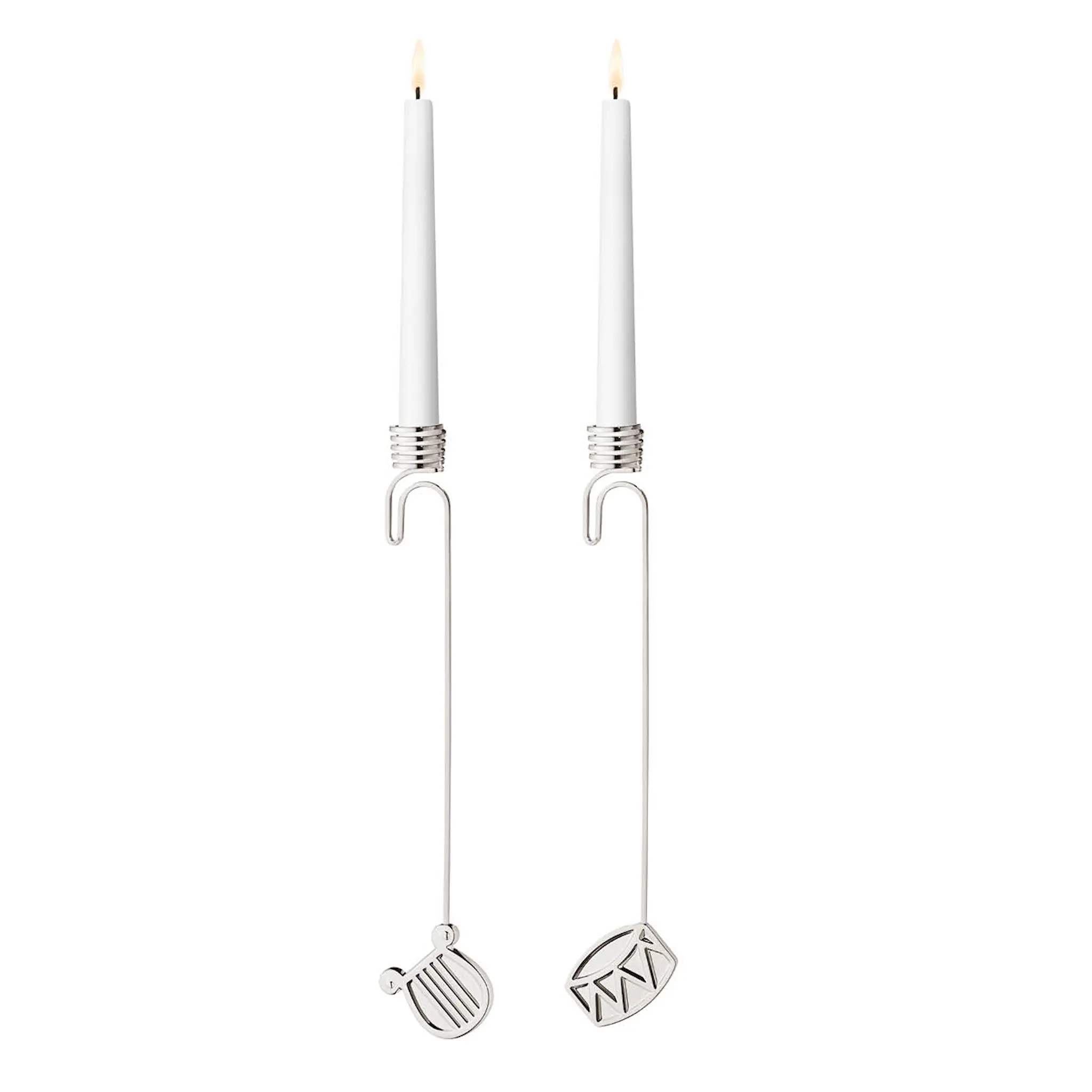 Georg Jensen 2026 lysholder til juletre 2 stk sølv