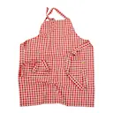 Maria förkläde 70x82 cm röd/naturfärgad