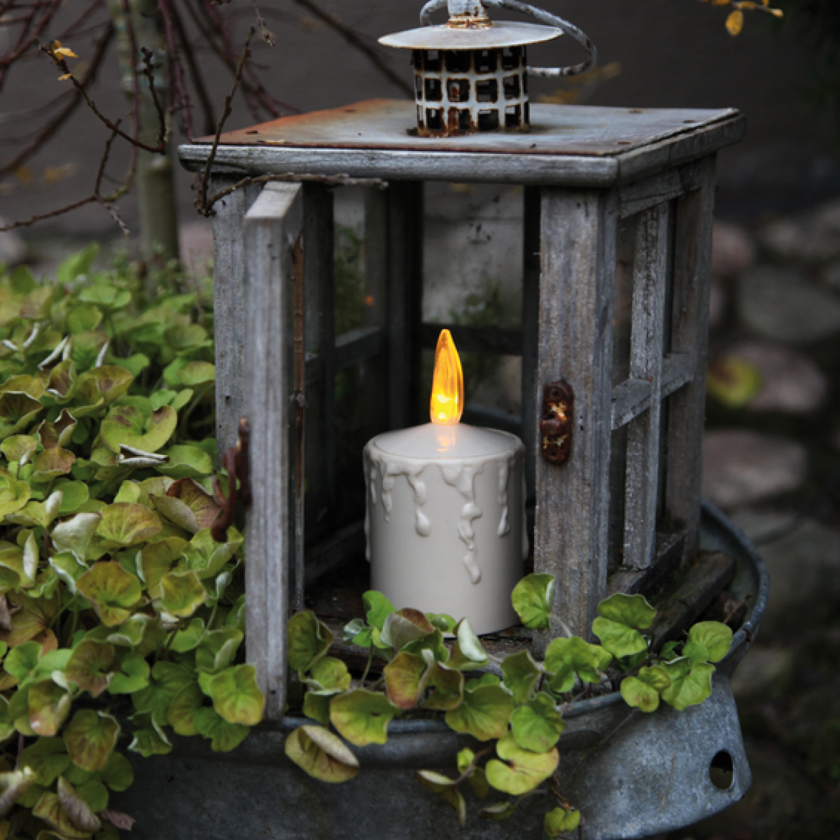 Star Trading Paula LED kubbelys med sensor 6x11 cm beige