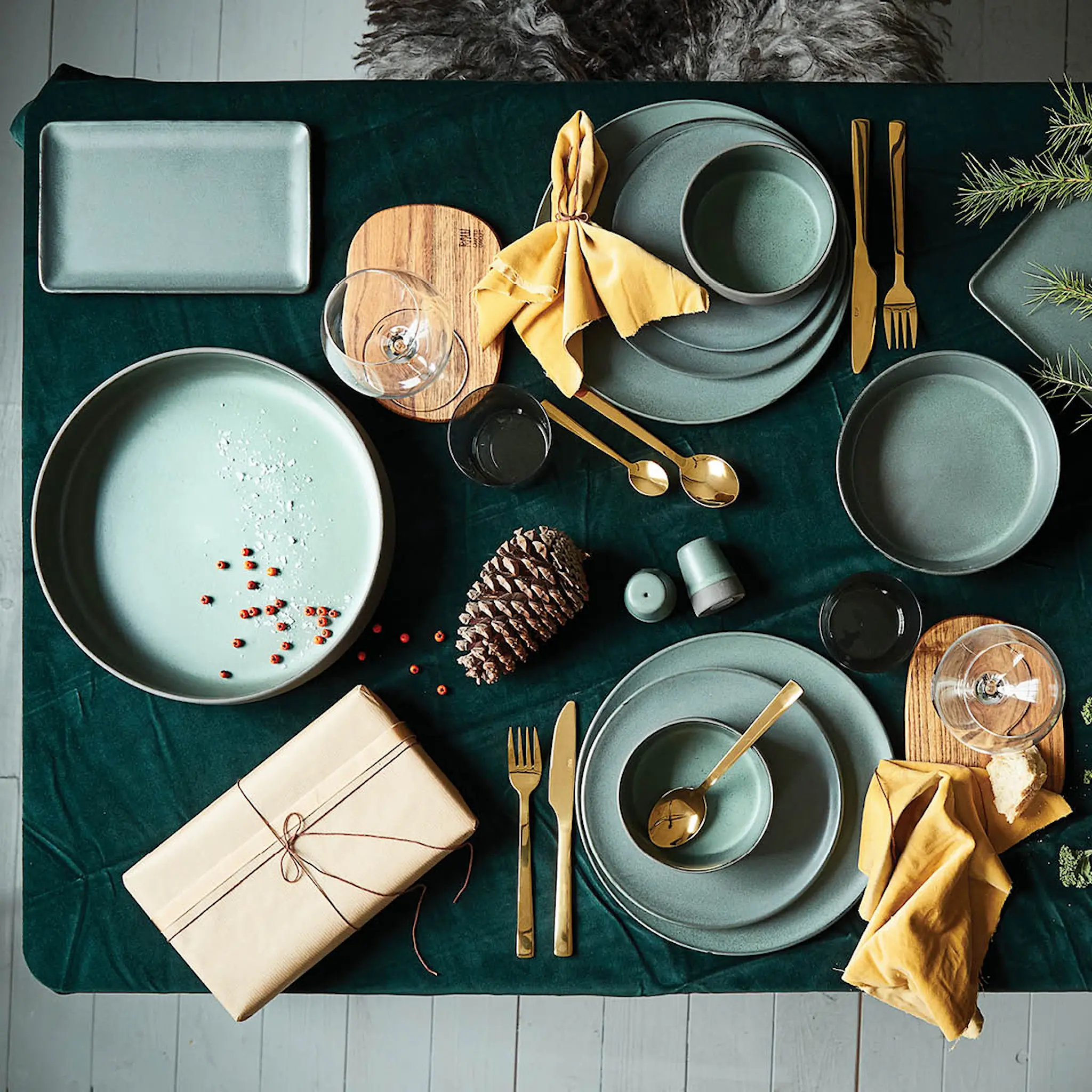 Aida Northern Green Lautanen 28 cm 4 kpl Northern Green