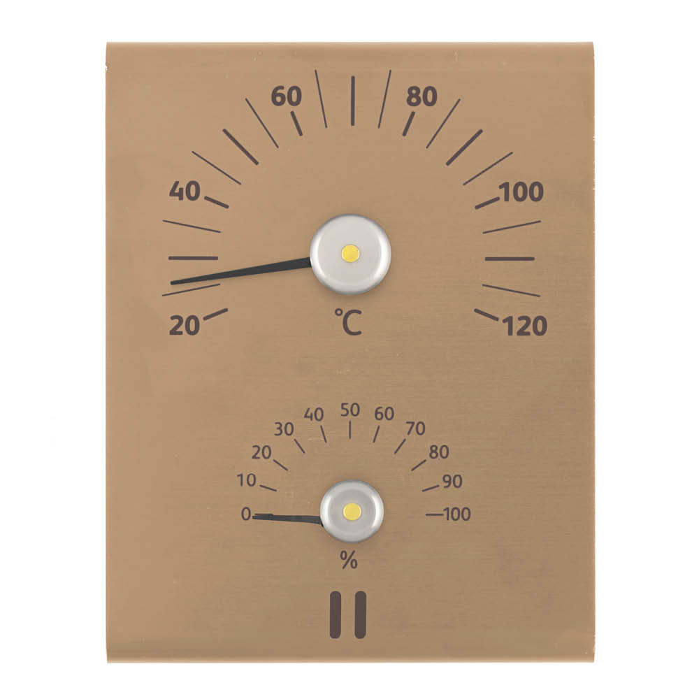 Rento Bastutermometer och hygrometer champagne