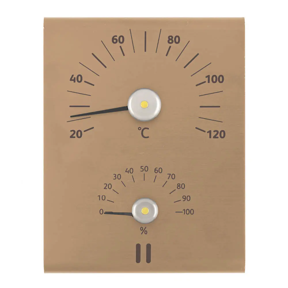 Saunan lämpö- ja kosteusmittari Samppanja