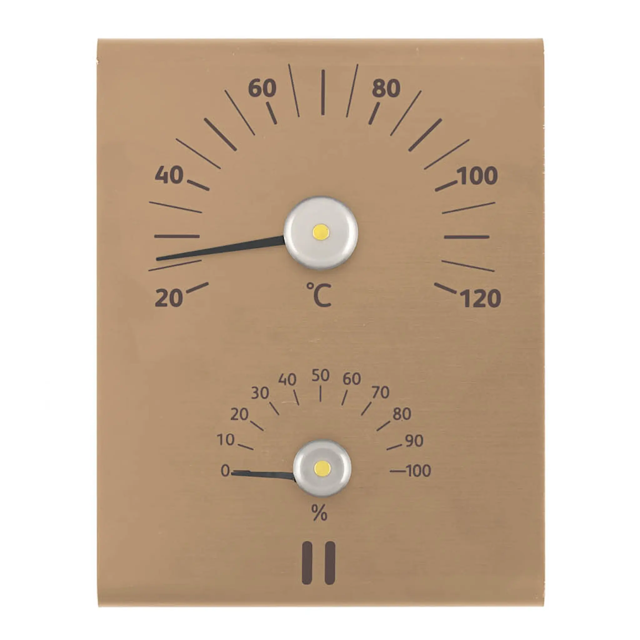 Rento Bastutermometer och hygrometer champagne