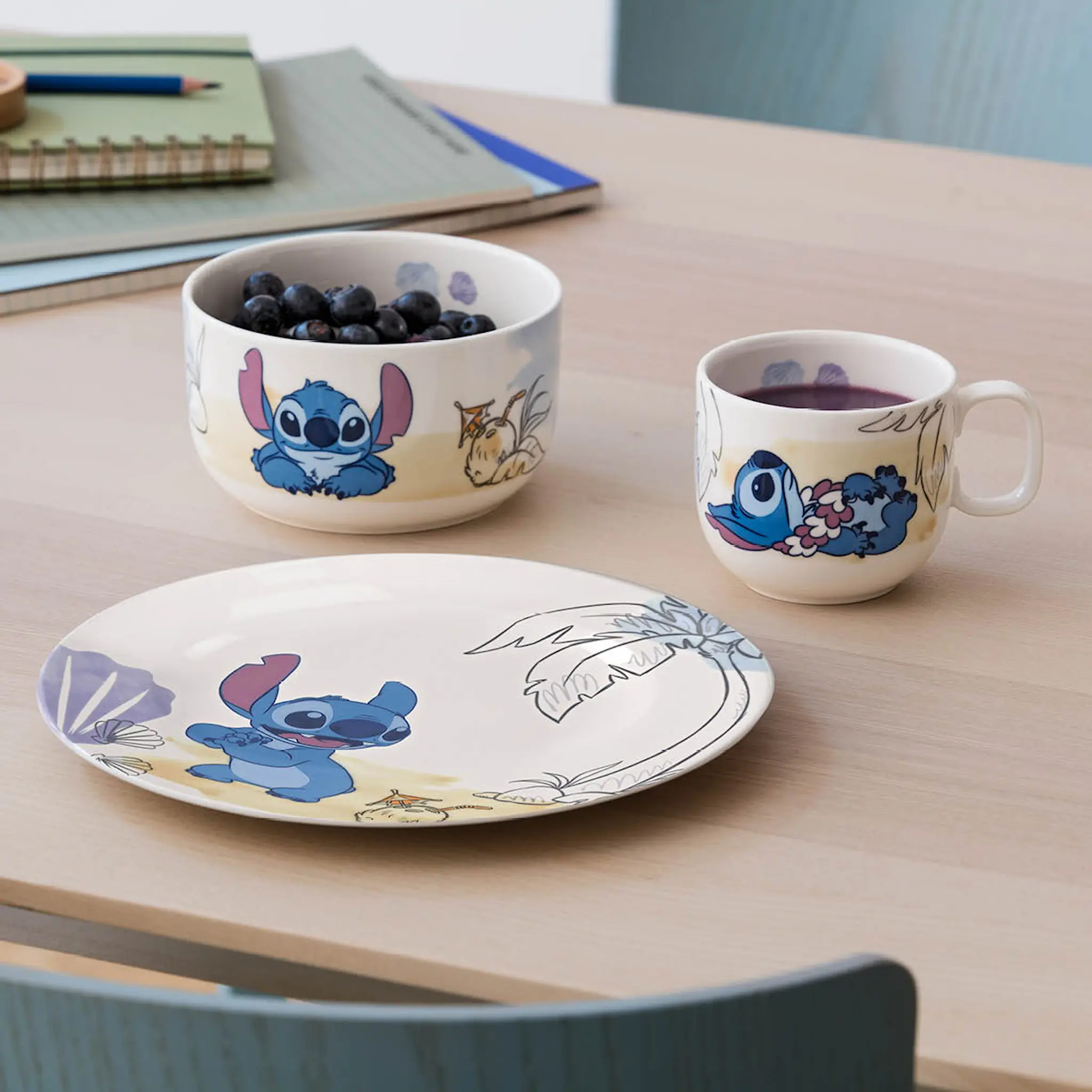 Villeroy & Boch Kiddy Disney barnesett 3 deler Stitch