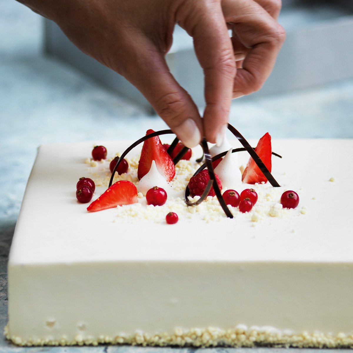 Blomsterberg Justerbar rektangulær kakeform 18x25x5 rustfritt stål