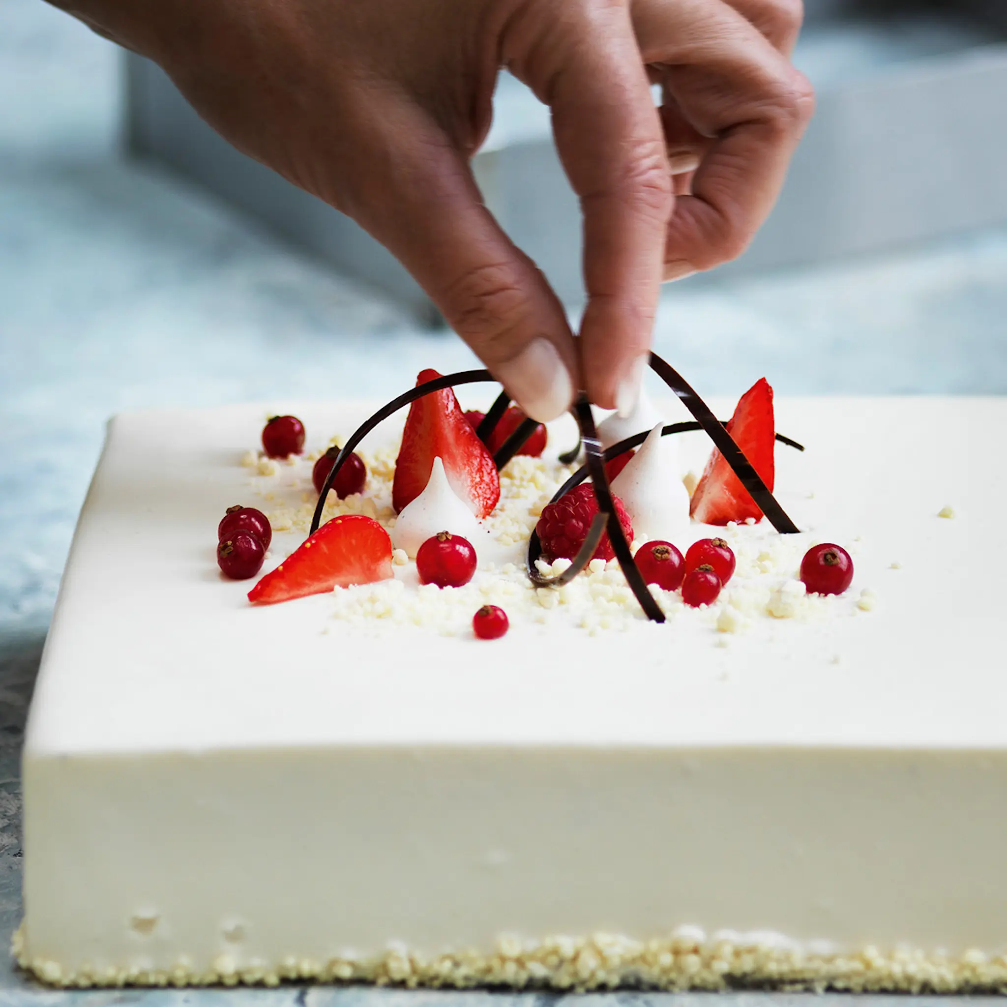 Blomsterberg Justerbar rektangulær kakeform 18x25x5 rustfritt stål