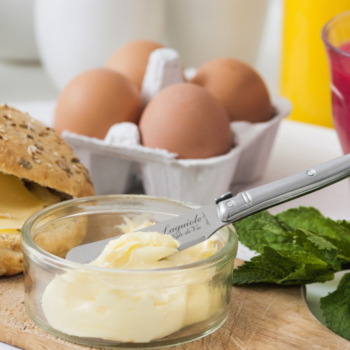 Laguiole Style de Vie Smørkniv 4 stk rustfritt stål