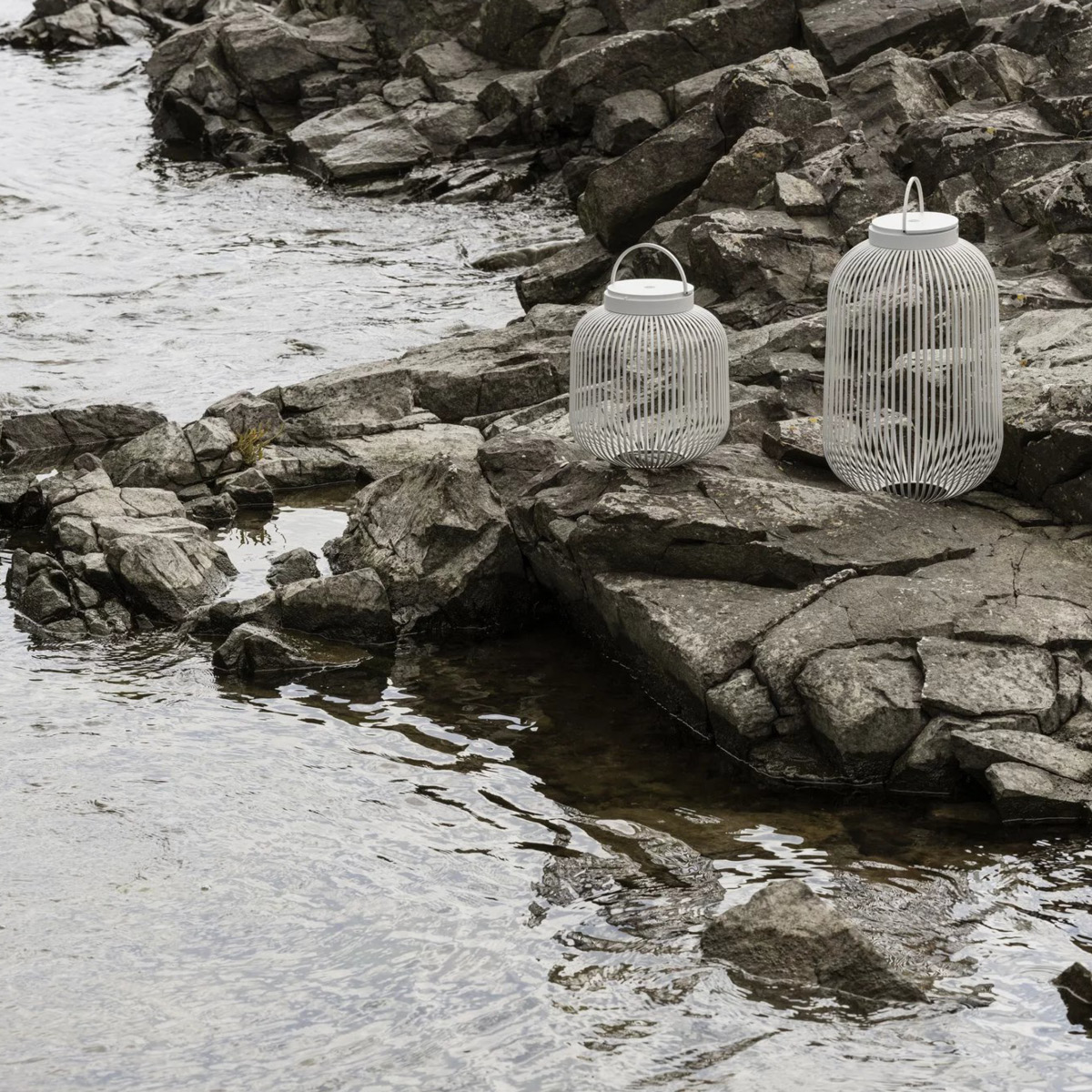 Blomus Lito LED-lampa L 49 cm silk gray