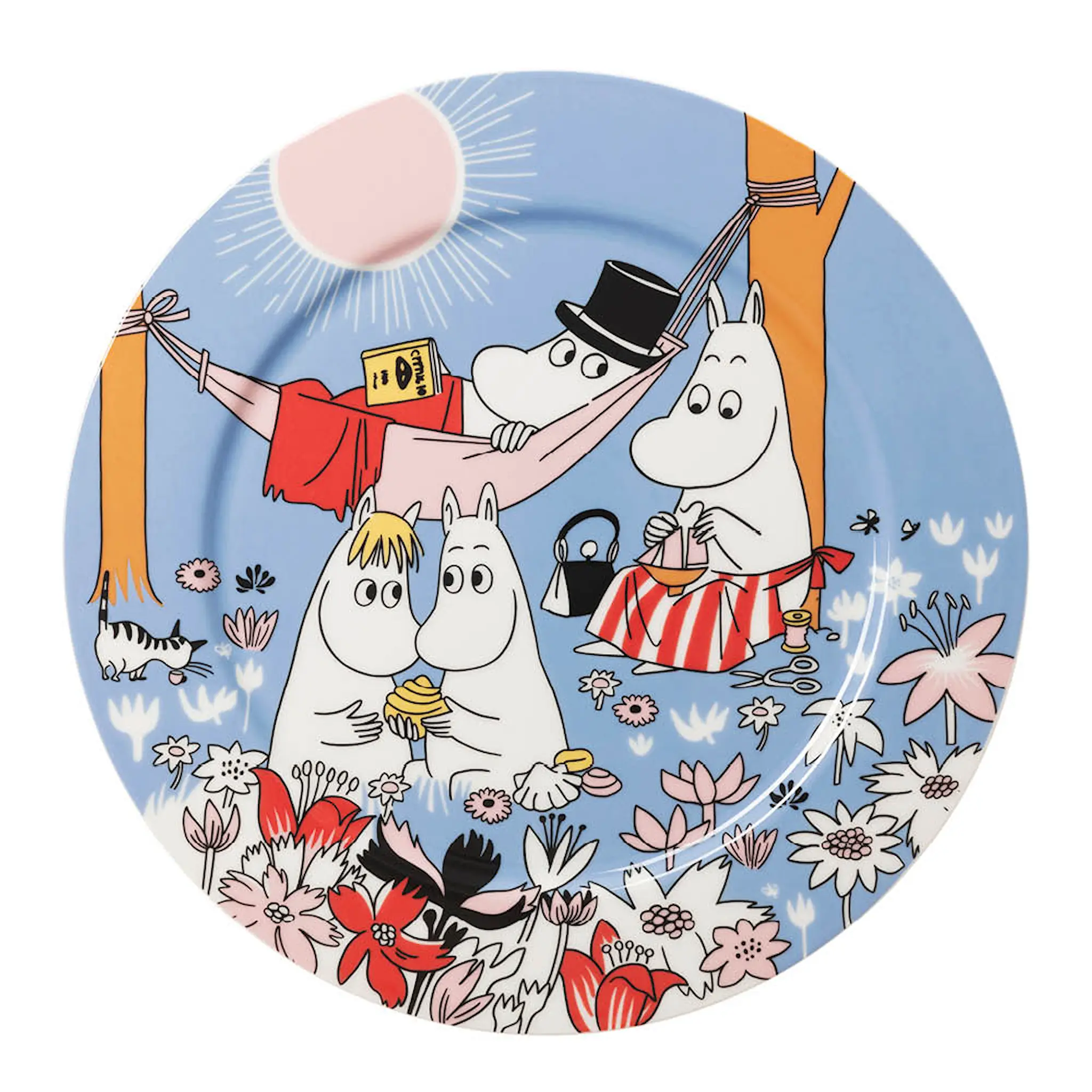 Moomin Arabia Serveringsfat 30 cm Familietid blå