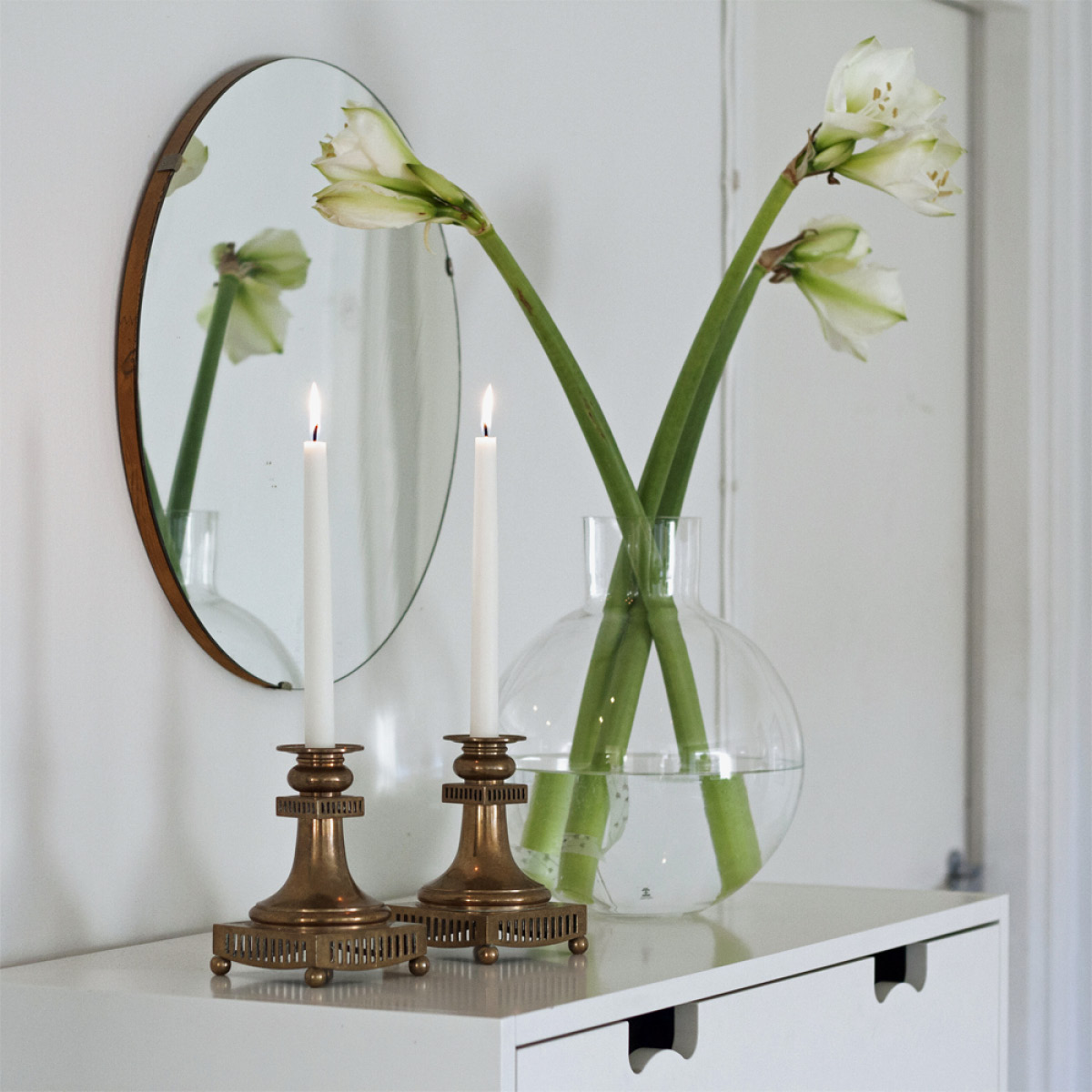 Liljeholmens Antiikkikynttilä 26,4 cm 30 kpl Valkoinen