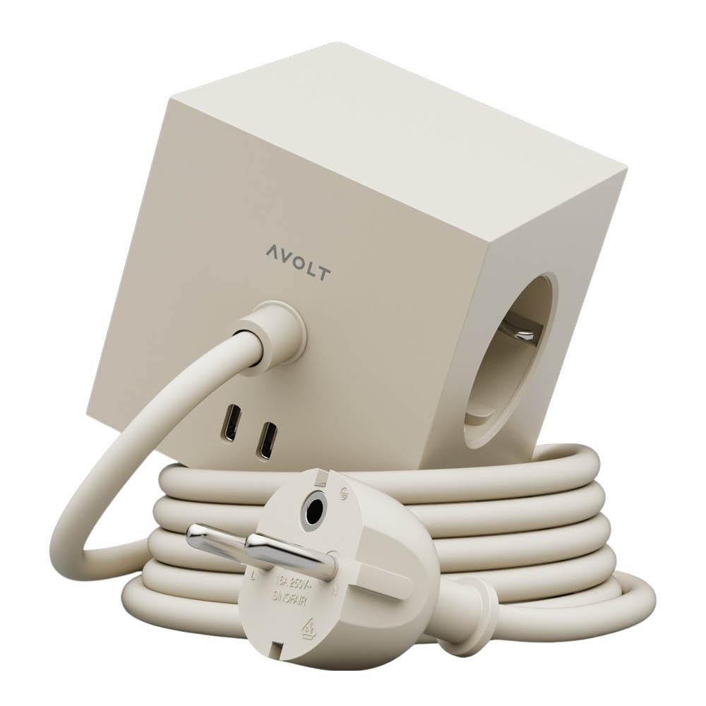 Avolt Square 1 USB-C kabel 3 m Nomad Sand