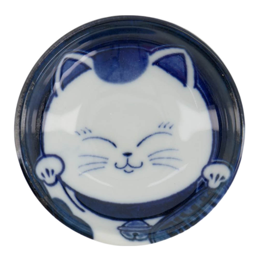 Tokyo Design Studio - Kawaii Soijakulho 8 cm Katt Neko 33853 Sininen/Valkoinen