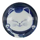 Kawaii soyaskål 8 cm Katt Neko 33853 blå/vit