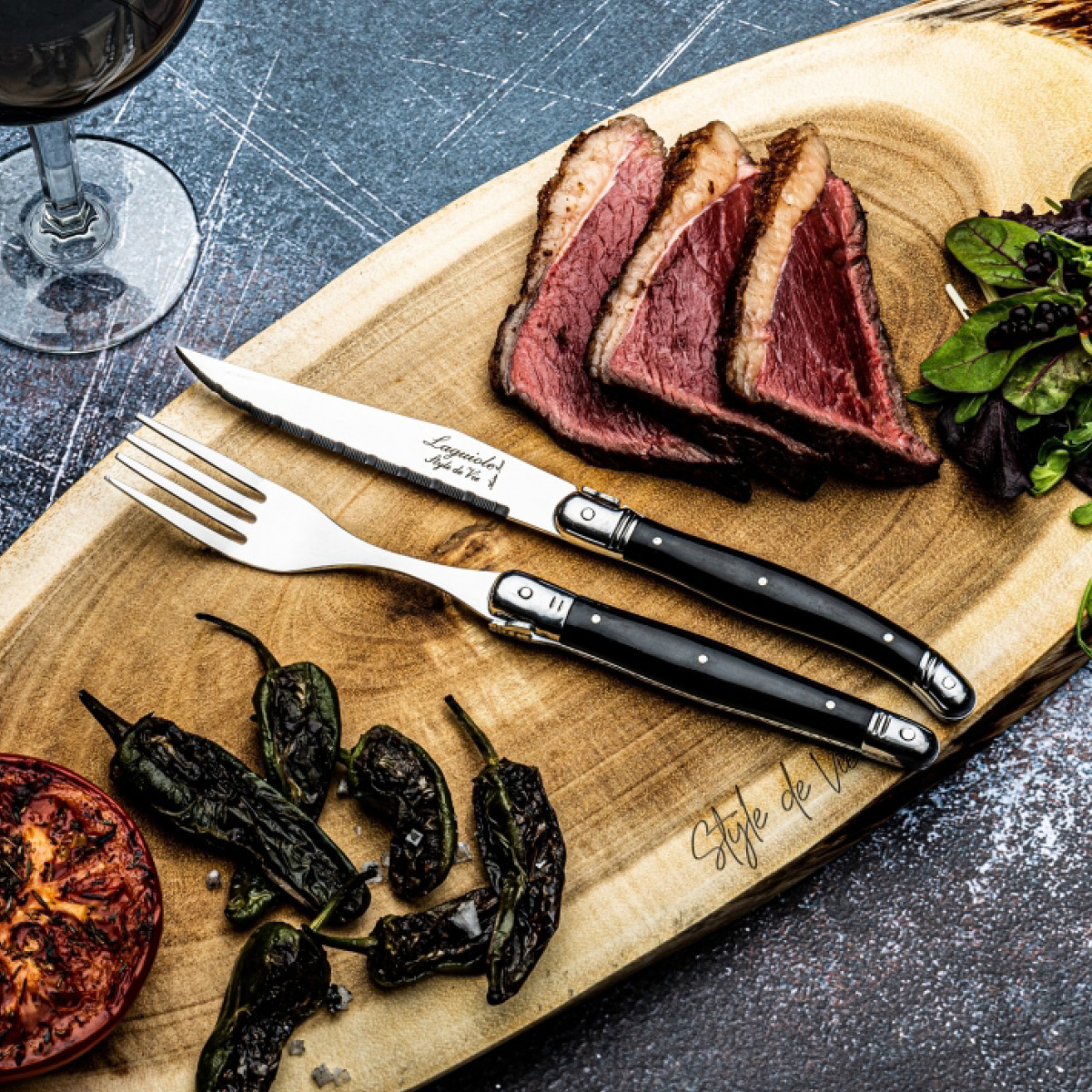 Laguiole Style de Vie Gaffler 6 stk svart