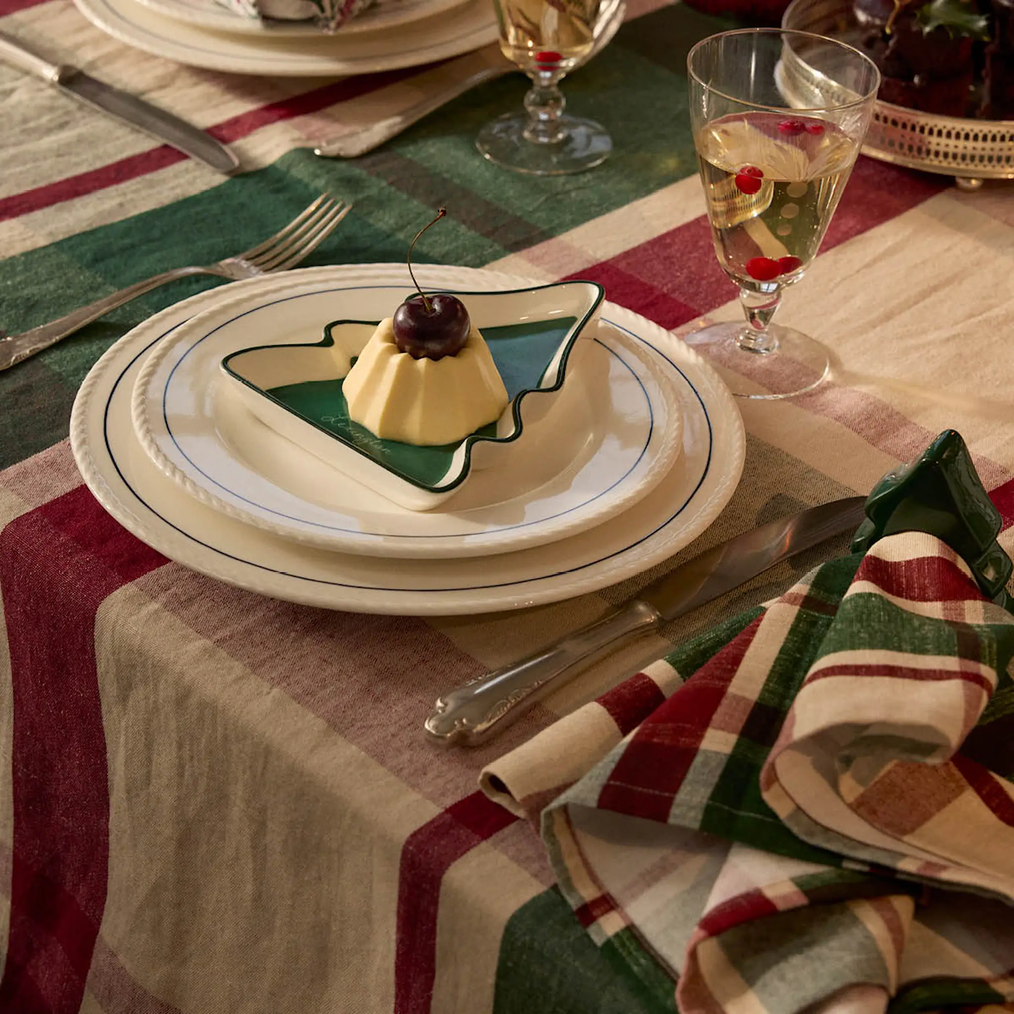 Lexington Tree serviettring 7x8 cm grønn