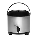 Termos med kran 6 L stål/svart