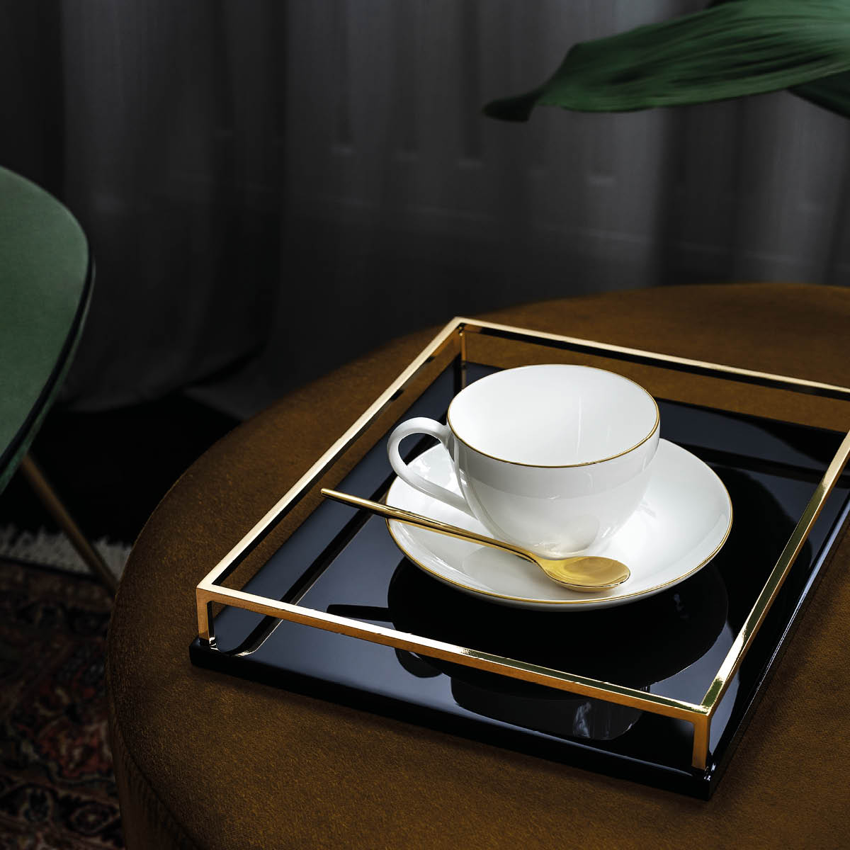 Villeroy & Boch Anmut Gold fat till te/kaffekopp 15 cm vit/guld